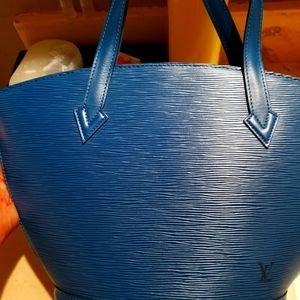 L.V epi blue handbag